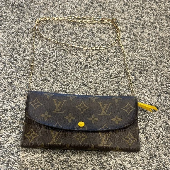 Louis Vuitton Brown Monogram Wallet with Gold Accents - Picture 13 of 14